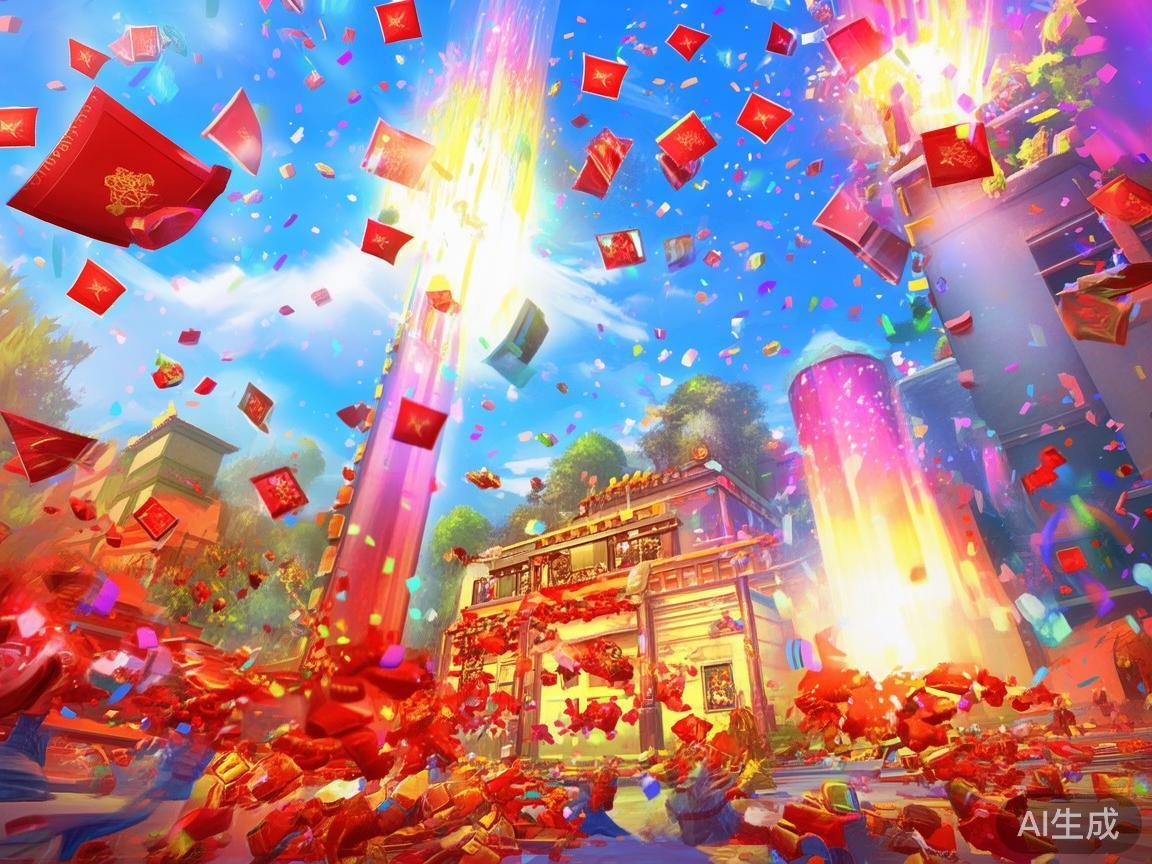 幸运红包雨：在游戏中随机出现的红包雨，玩家可以在指